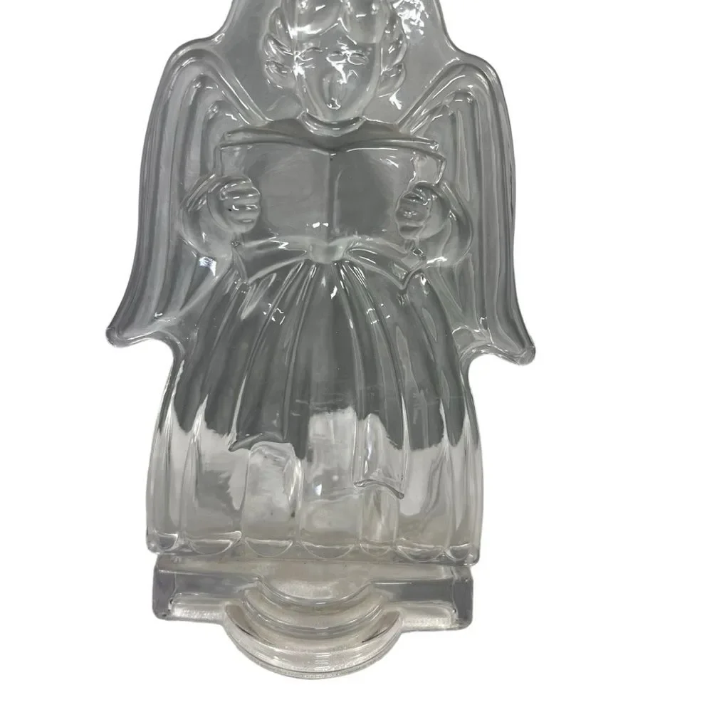 Mikasa Glass Singing Angel Angel’s Dream Candle Holder Clear Christmas